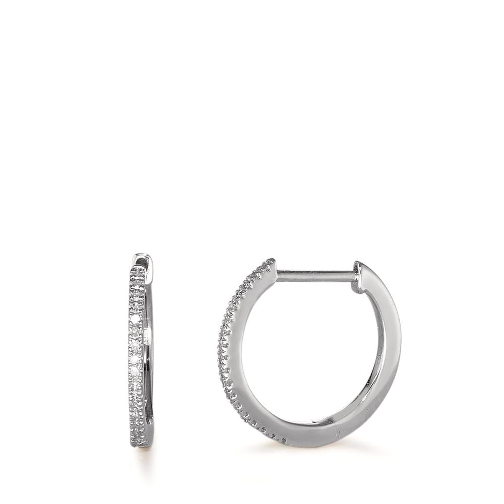 Hinged hoop 14k White Gold Diamond 0.06 ct, tw-si