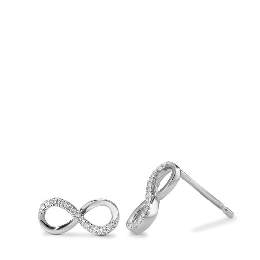 Stud earrings 14k White Gold Diamond 0.045 ct, 26 Stones, w-si Infinity