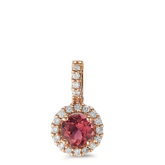 Pendant 18k Red Gold Tourmaline Ø8 mm