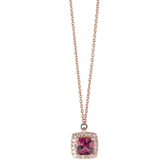 Necklace 14k Red Gold Rhodolite 42 cm