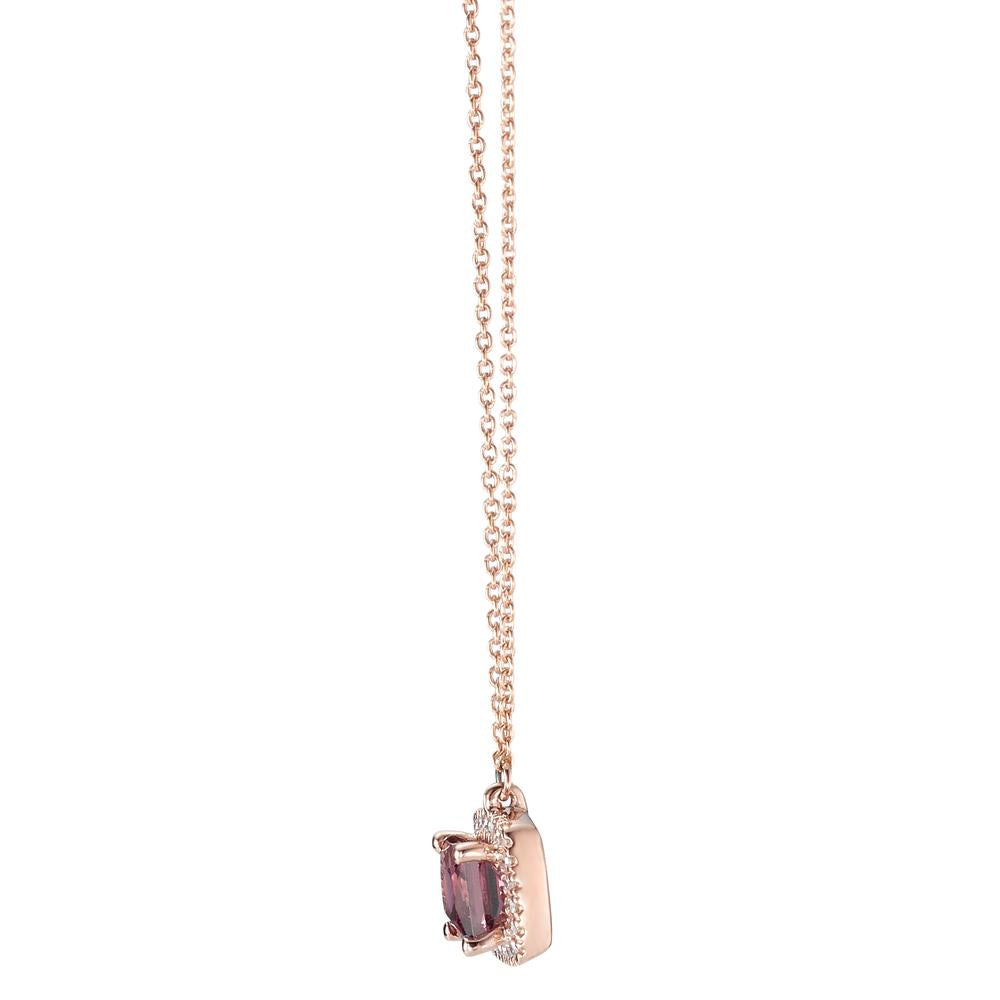 Necklace 14k Red Gold Rhodolite 42 cm