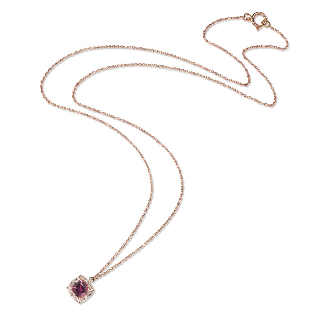 Necklace 14k Red Gold Rhodolite 42 cm