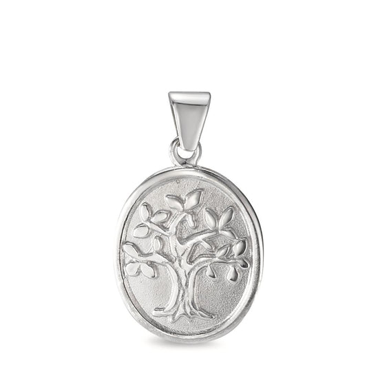 Engravable pendant Silver Rhodium plated Tree Of Life