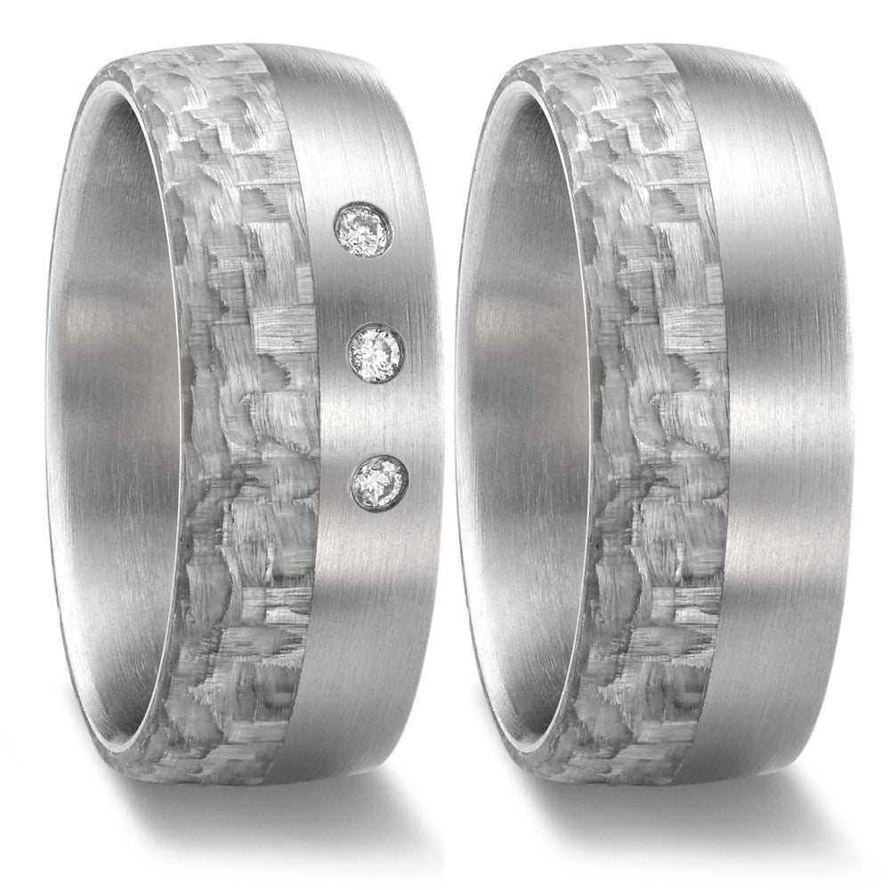 Wedding Ring Stainless steel, Carbon