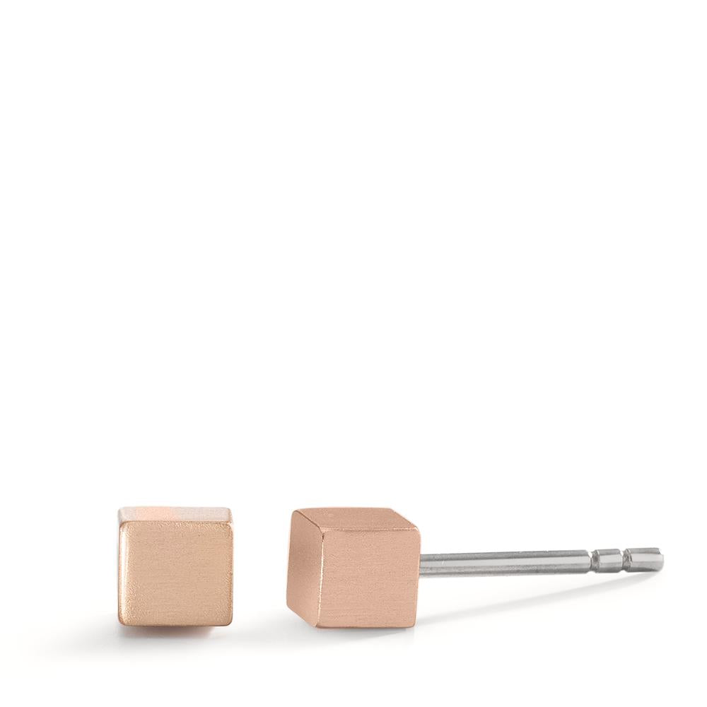 Stud earrings Stainless steel, Aluminum Ø4 mm