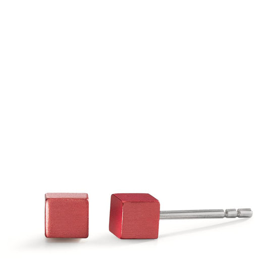 Stud earrings Stainless steel, Aluminum Ø4 mm