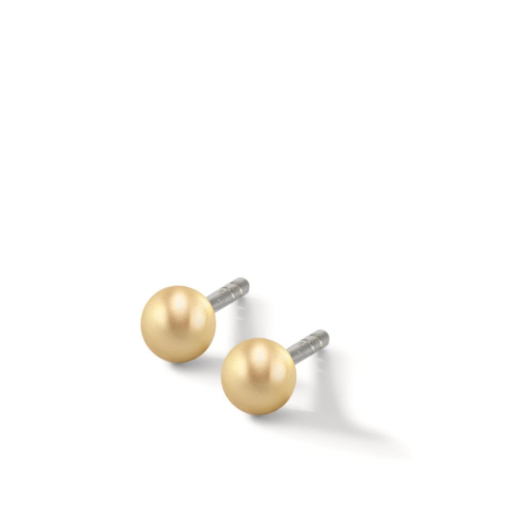 Stud earrings Stainless steel, Aluminum Ø4 mm