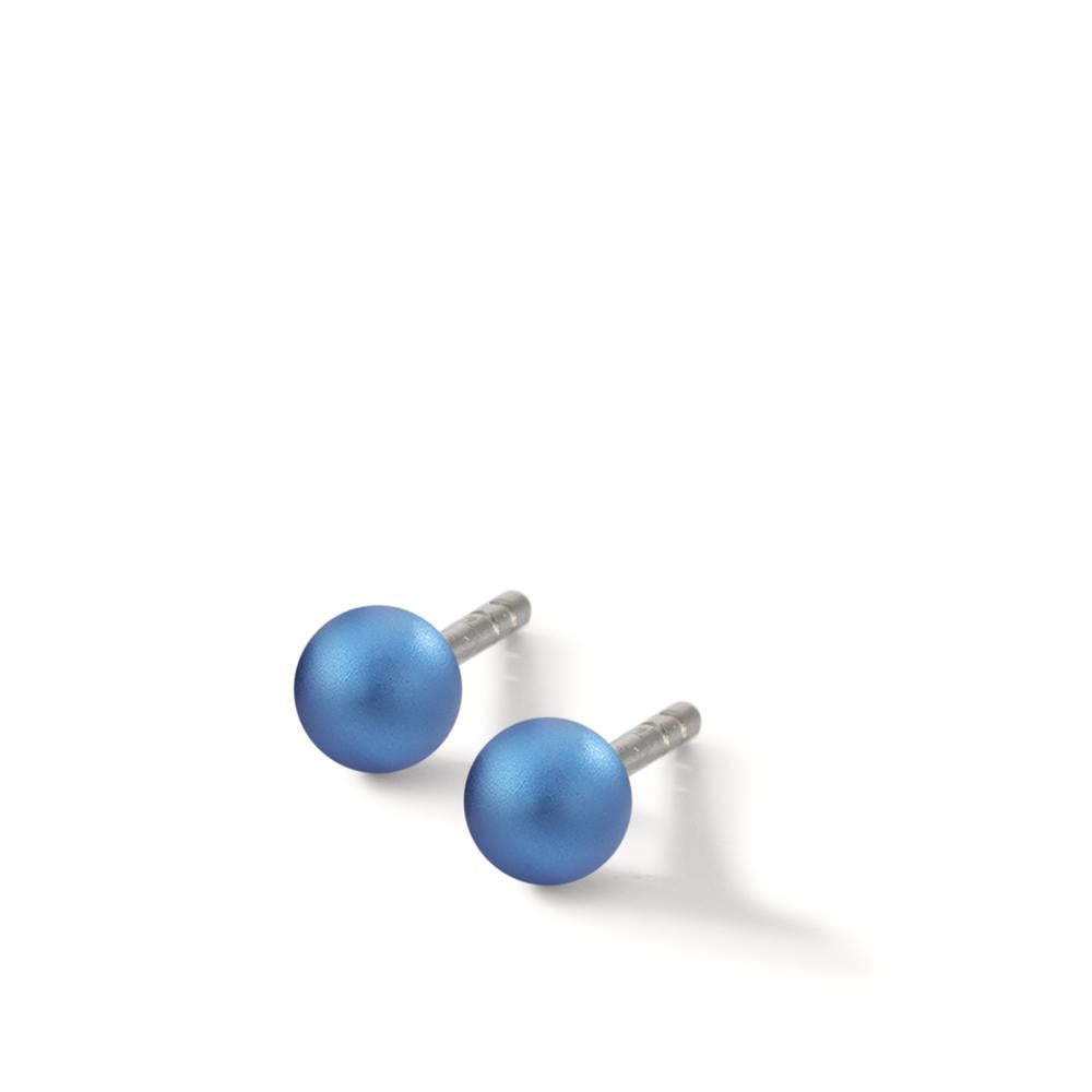 Stud earrings Stainless steel, Aluminum Ø4 mm