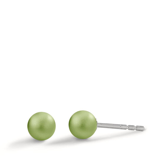 Stud earrings Stainless steel, Aluminum Ø5 mm