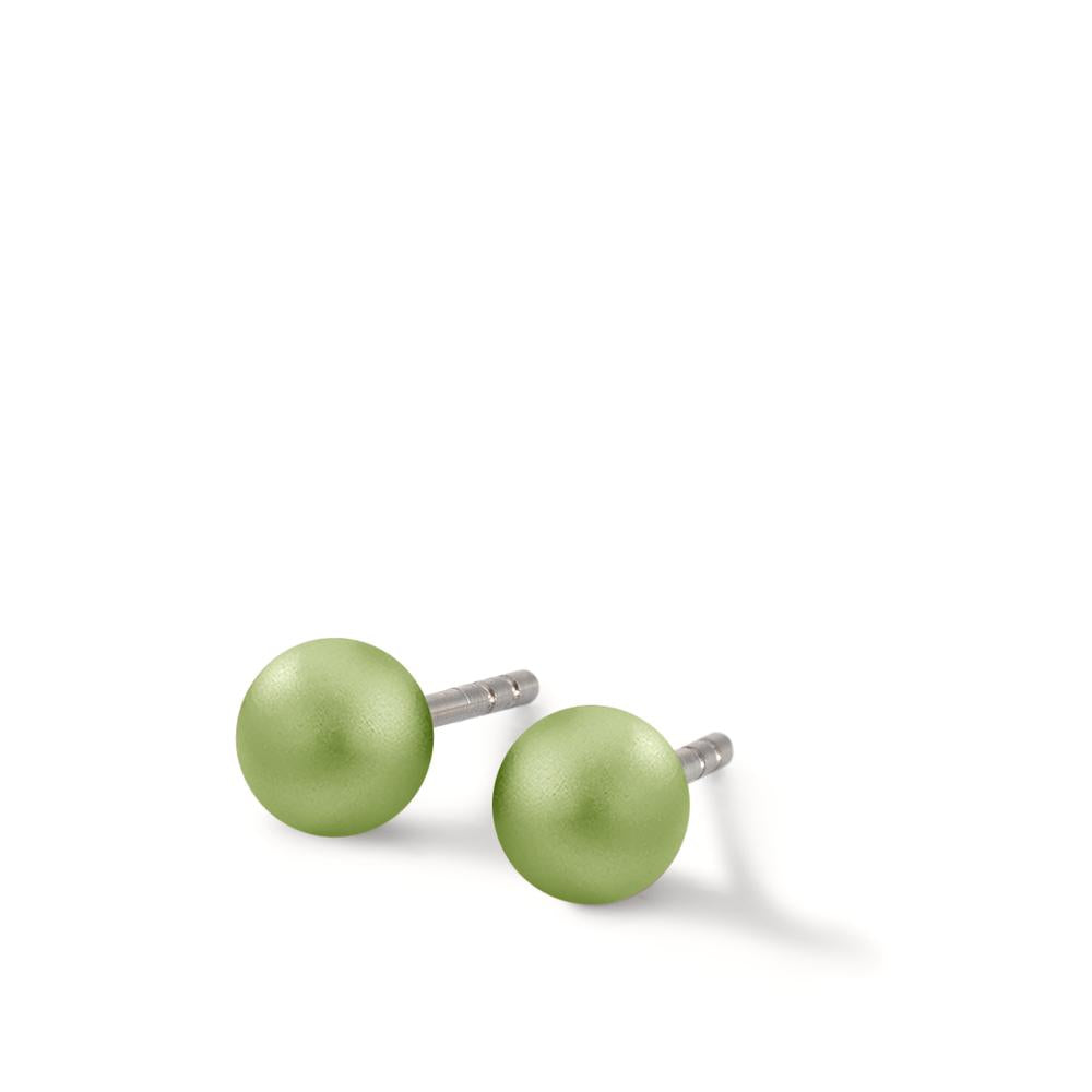 Stud earrings Stainless steel, Aluminum Ø5 mm