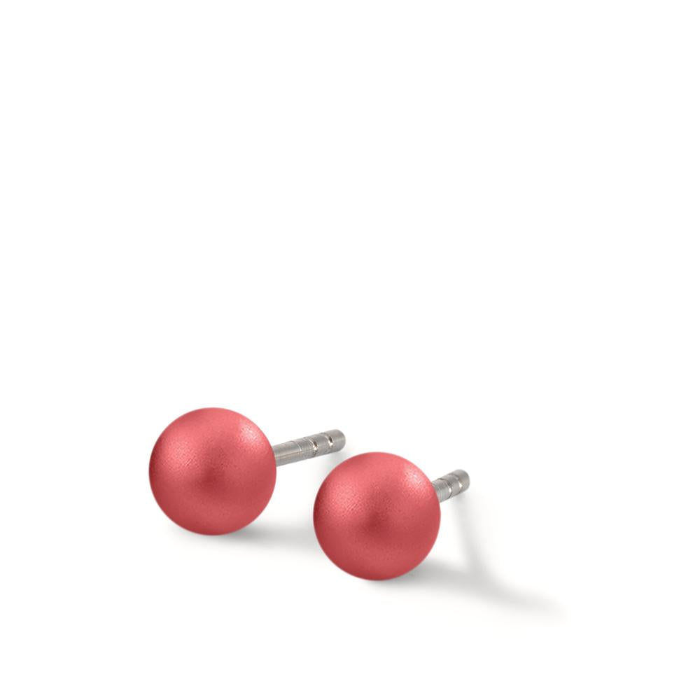 Stud earrings Stainless steel, Aluminum Ø5 mm