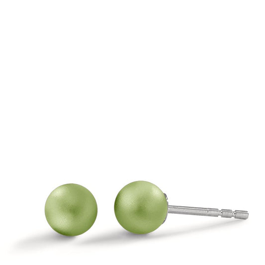 Stud earrings Stainless steel, Aluminum Ø6 mm