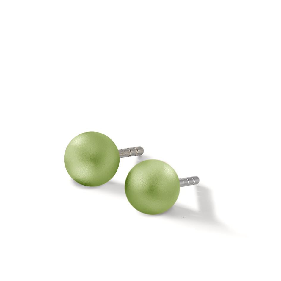 Stud earrings Stainless steel, Aluminum Ø6 mm