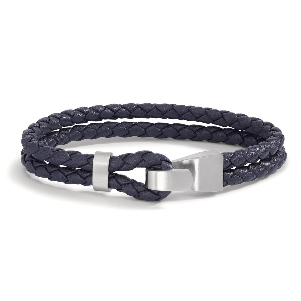 Bracelet Stainless steel, Leather 23 cm