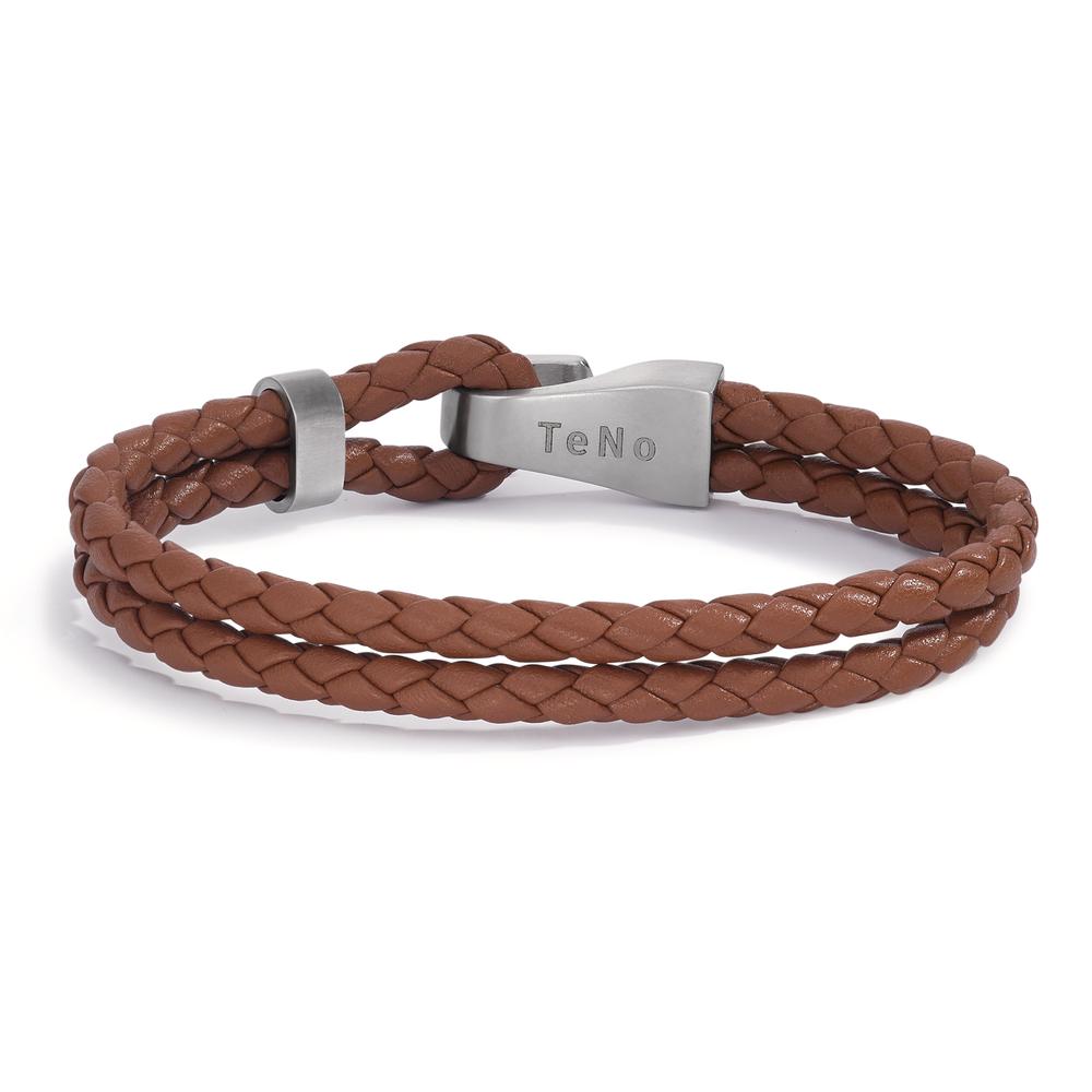 Bracelet Stainless steel, Leather 23 cm