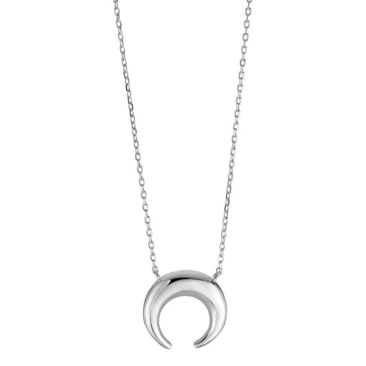 Necklace Silver Rhodium plated Moon 40-45 cm