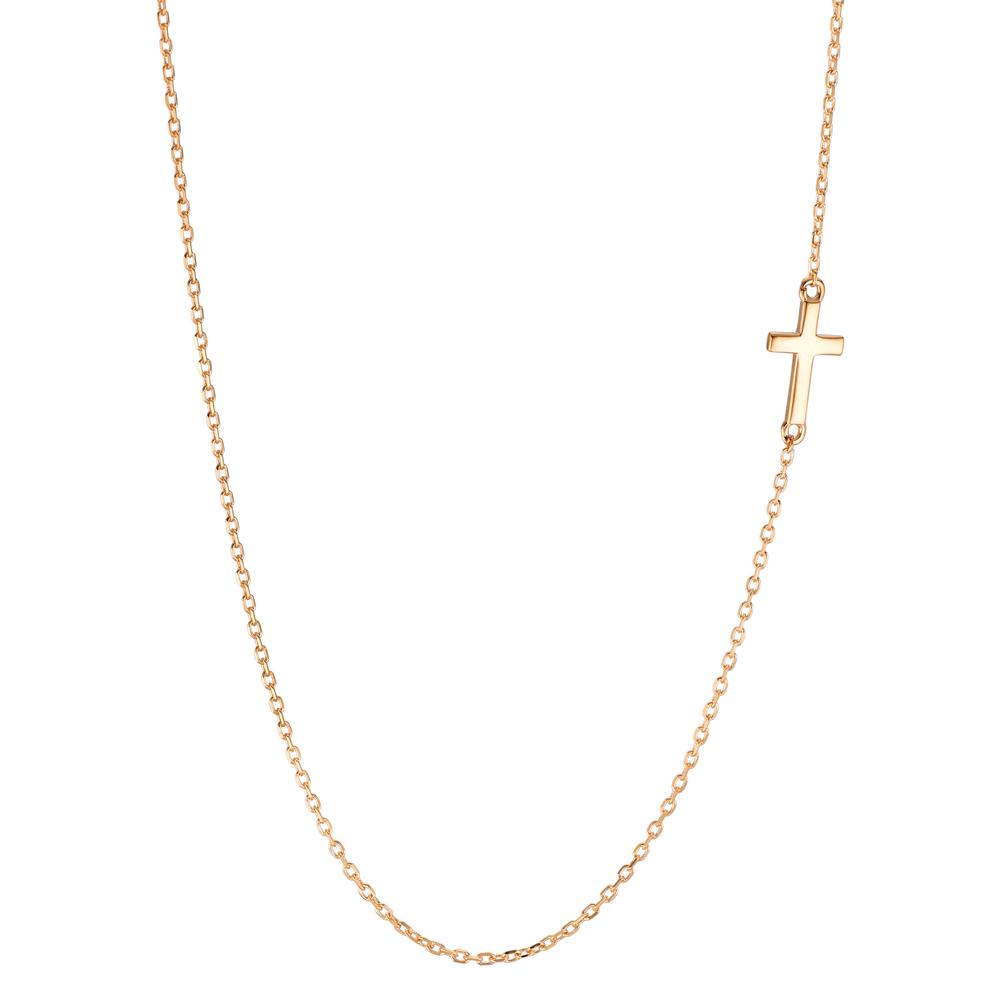 Necklace Silver Yellow Gold plated Cross 40-43 cm