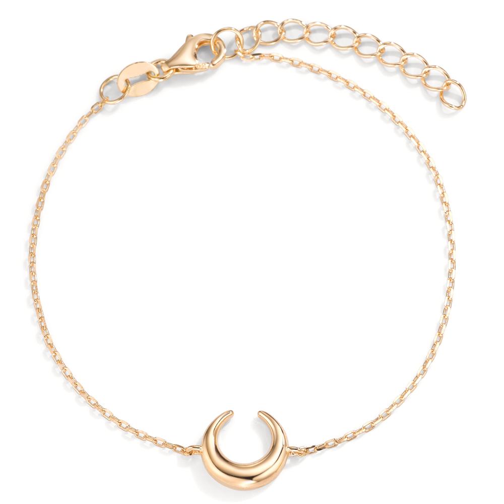 Bracelet Silver Yellow Gold plated Moon 16-19 cm