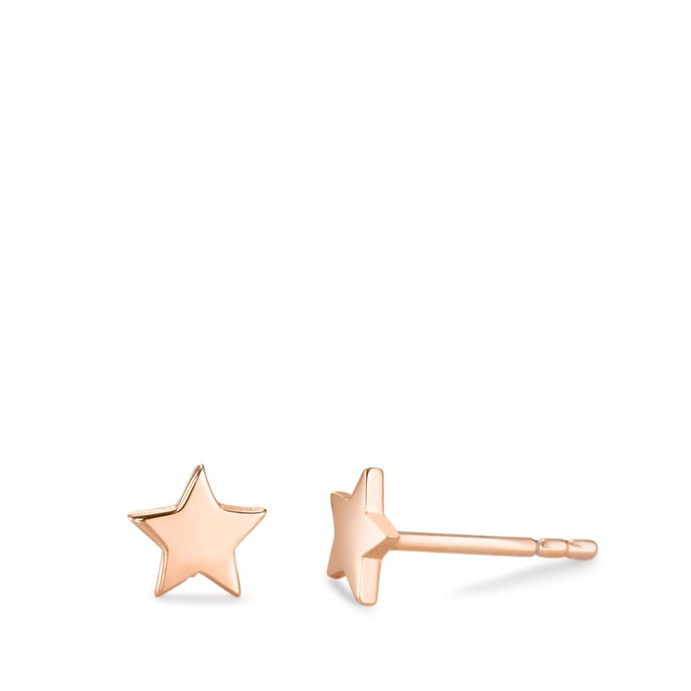 Stud earrings Silver Rose Gold plated Star