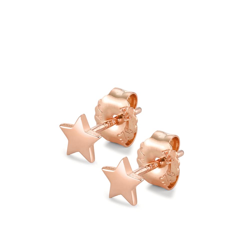 Stud earrings Silver Rose Gold plated Star