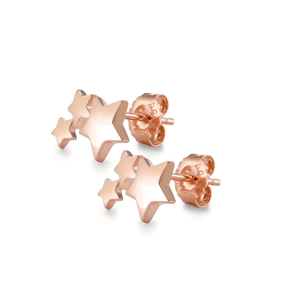 Stud earrings Silver Rose Gold plated Star