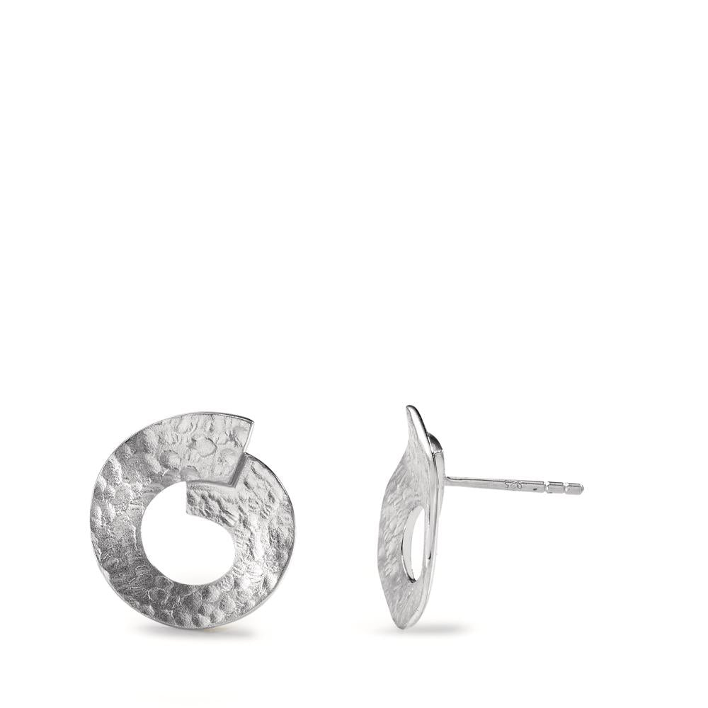 Stud earrings Silver Rhodium plated Ø16 mm