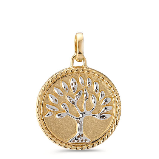 Pendant Silver Yellow Bicolor Tree Of Life Ø20 mm