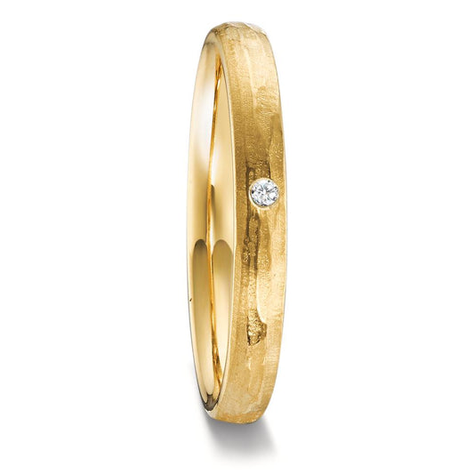 Wedding Ring 18k Yellow Gold Diamond 0.02 ct, w-si