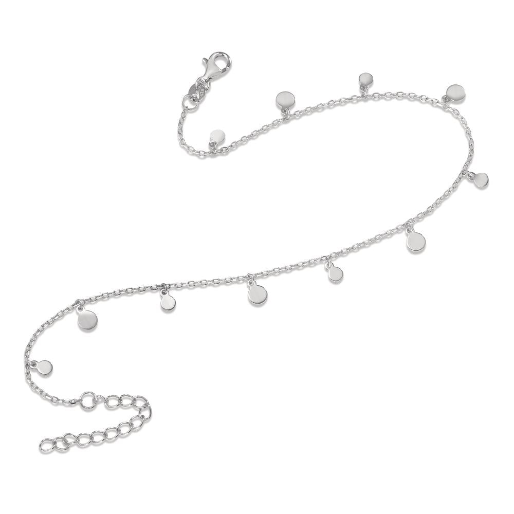 Anklet Silver Rhodium plated 24-27 cm