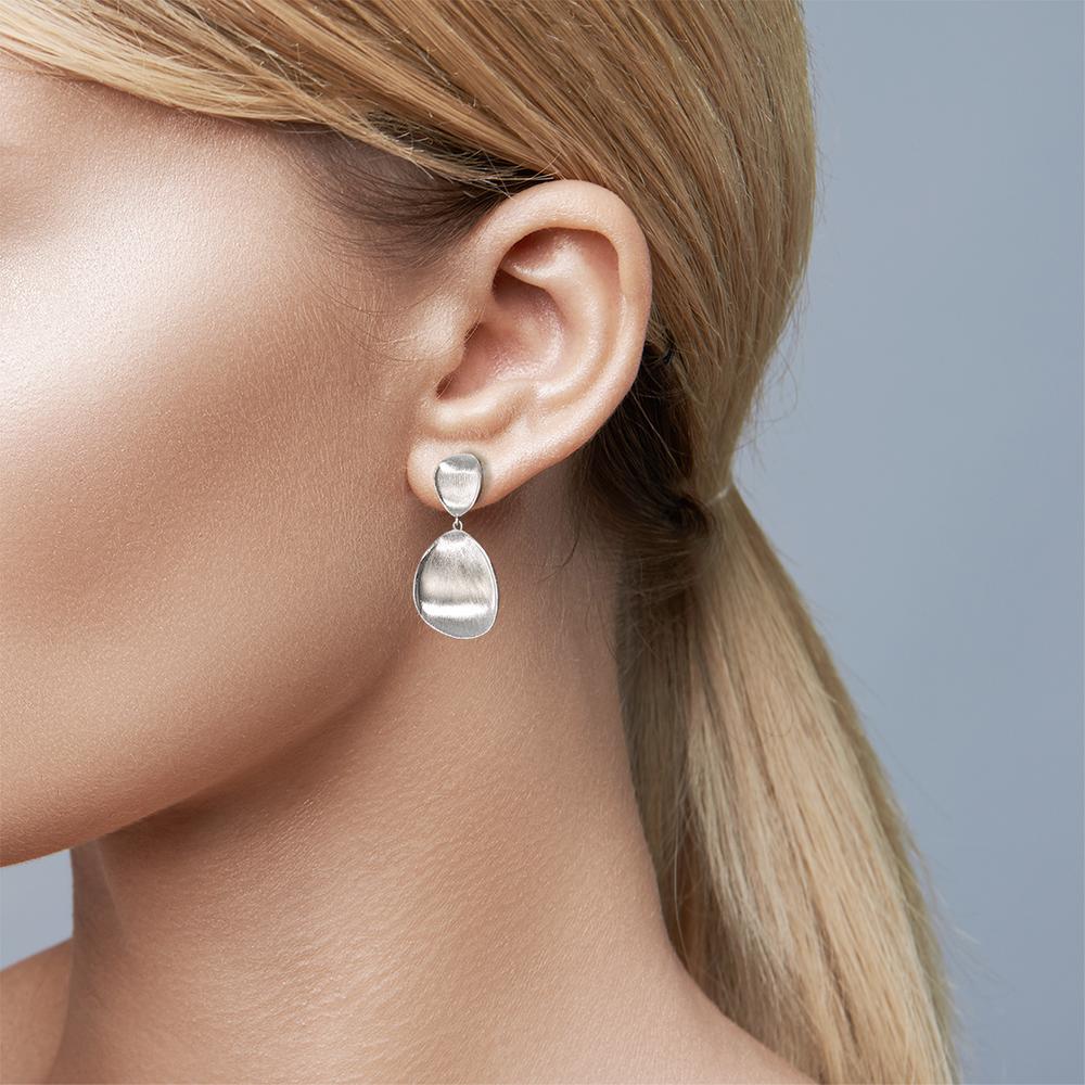 Drop Earrings Silver Rhodium plated