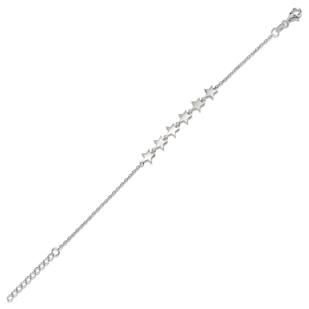 Bracelet Silver Rhodium plated Star 16-19 cm