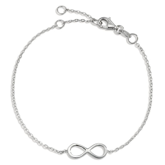 Bracelet Silver Rhodium plated Infinity 15.5-18.5 cm