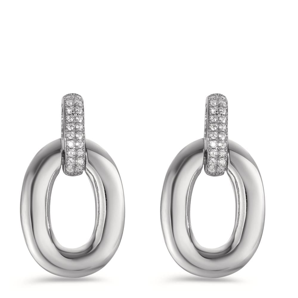 Drop Earrings Silver Zirconia 40 Stones Rhodium plated