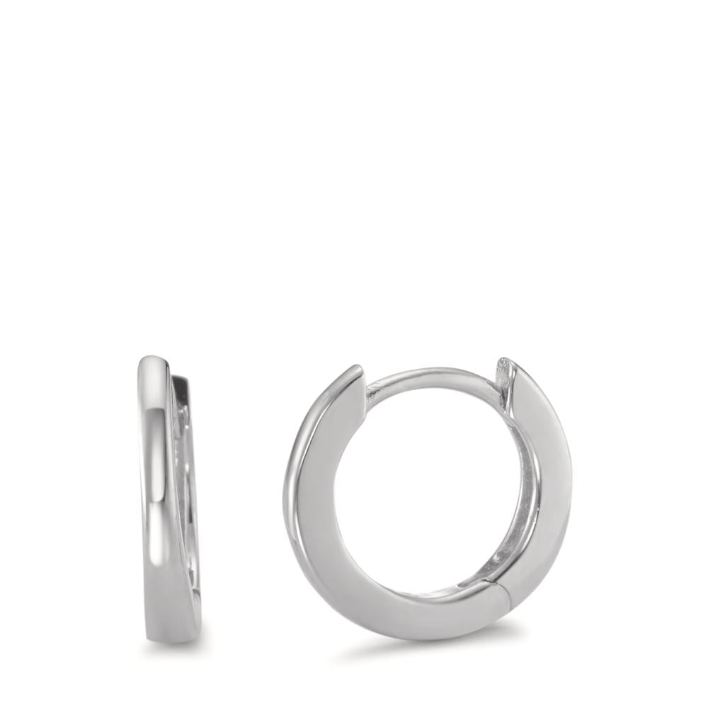 Hinged hoop Silver Rhodium plated