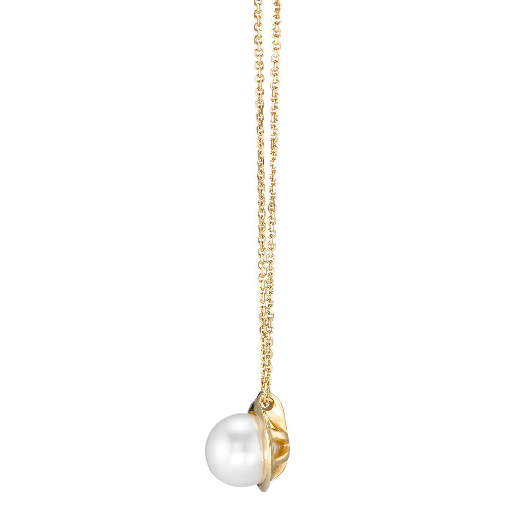 Necklace 18k Yellow Gold Freshwater pearl 42 cm