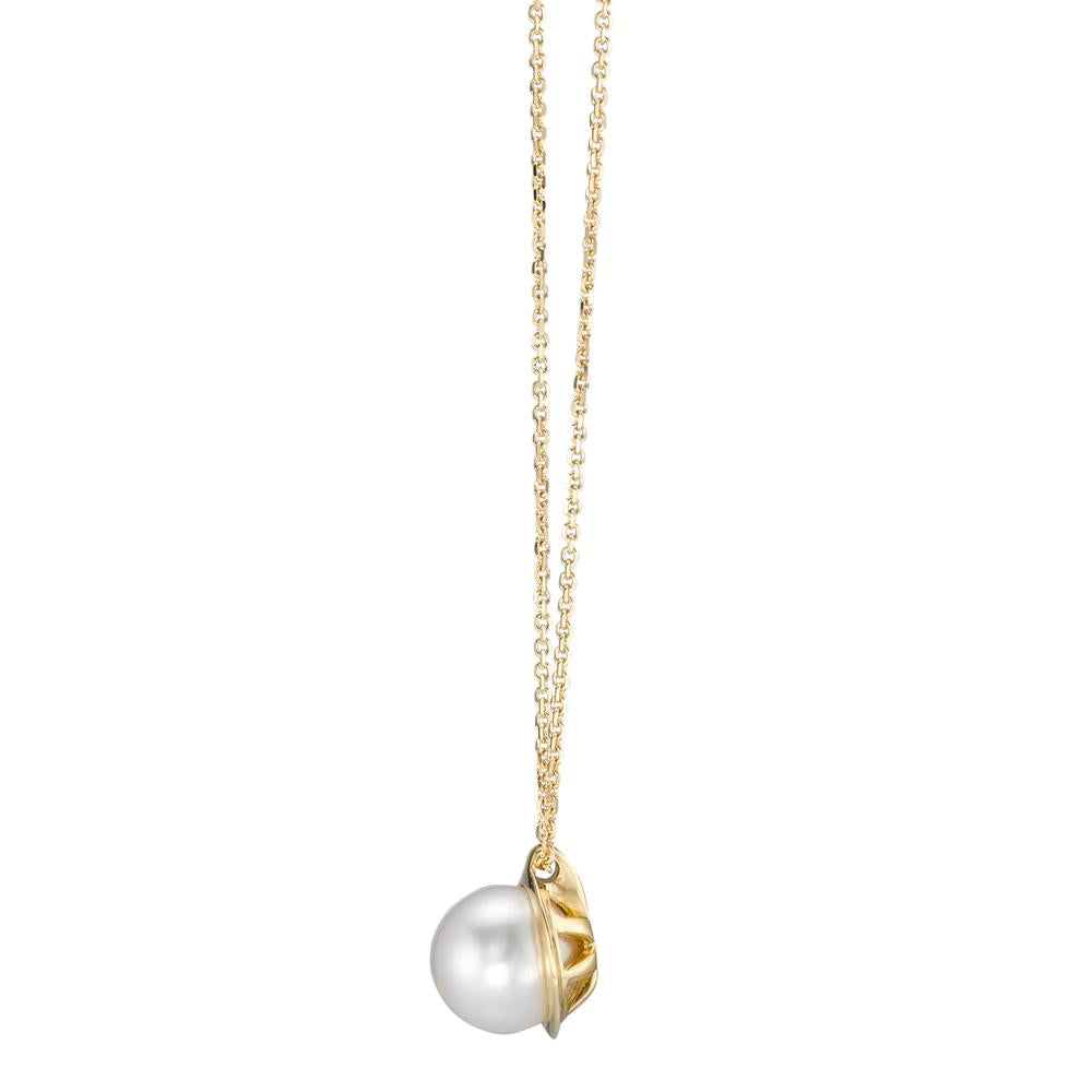 Necklace 18k Yellow Gold Freshwater pearl 42 cm