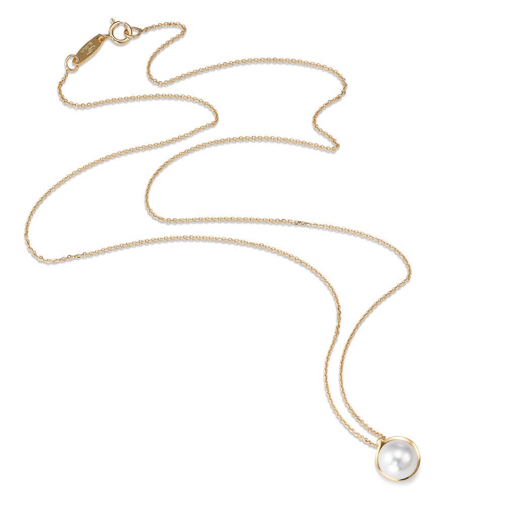 Necklace 18k Yellow Gold Freshwater pearl 42 cm