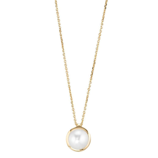 Necklace 18k Yellow Gold Freshwater pearl 42 cm