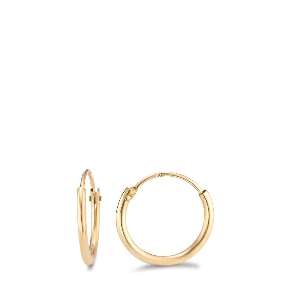 Hoop earrings Silver Yellow Gold plated