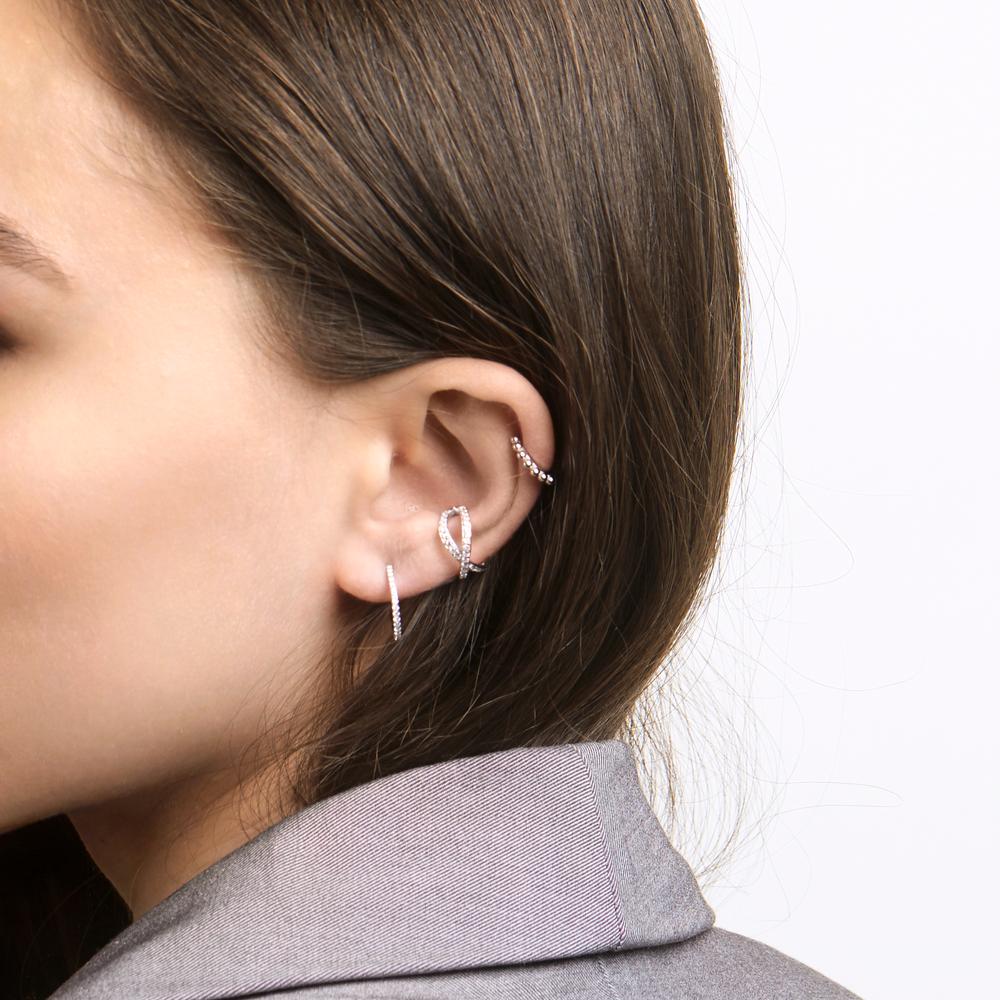 Ear Cuff Silver Rhodium plated