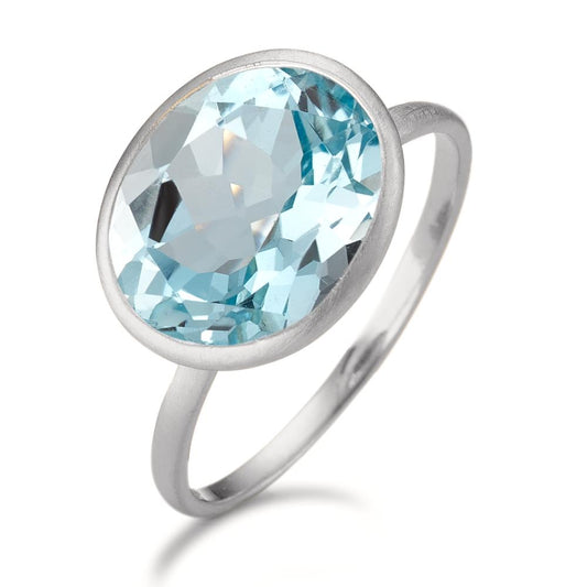 Ring Silver Topaz Blue Rhodium plated