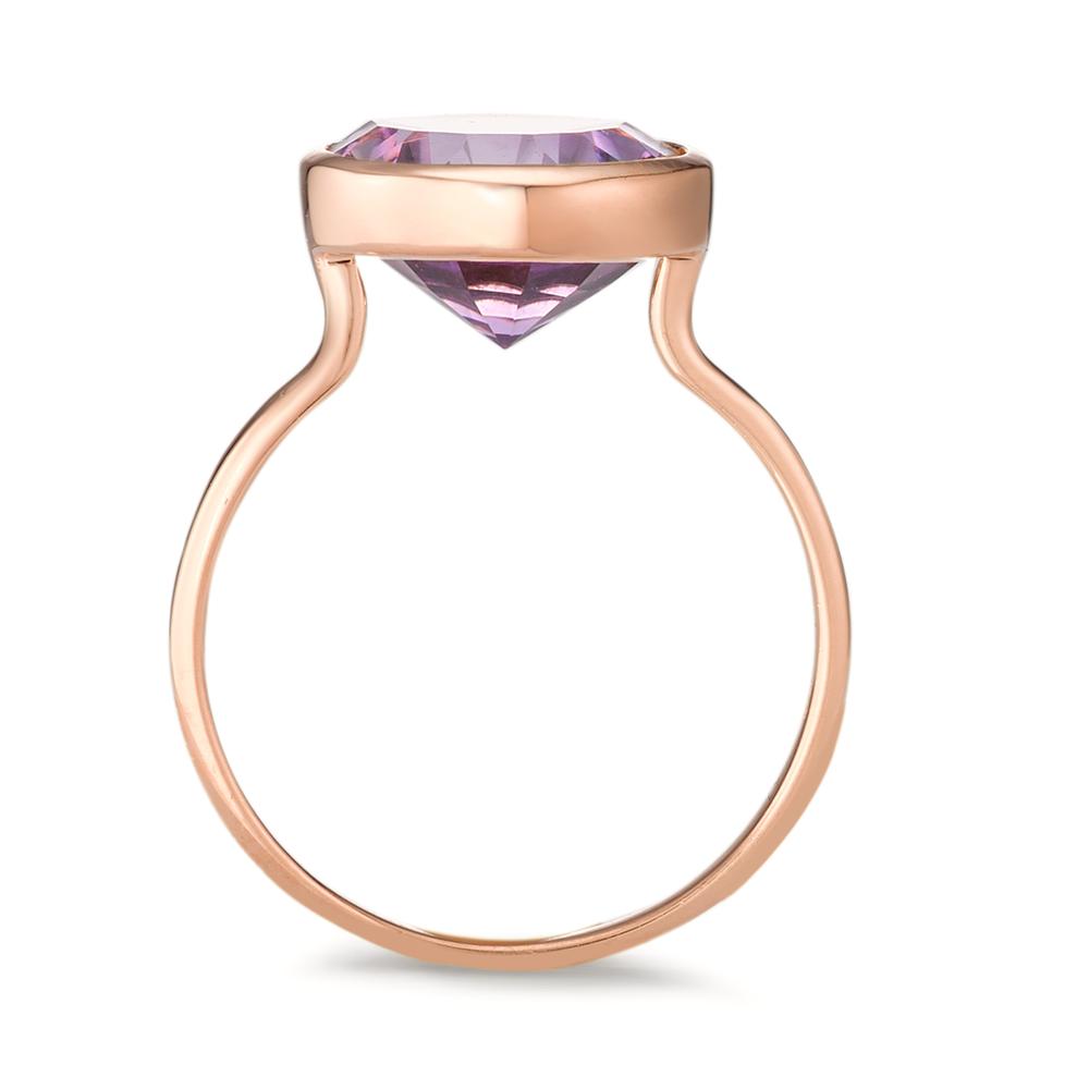 Ring Silver Amethyst Rose Gold plated Ø11.5 mm