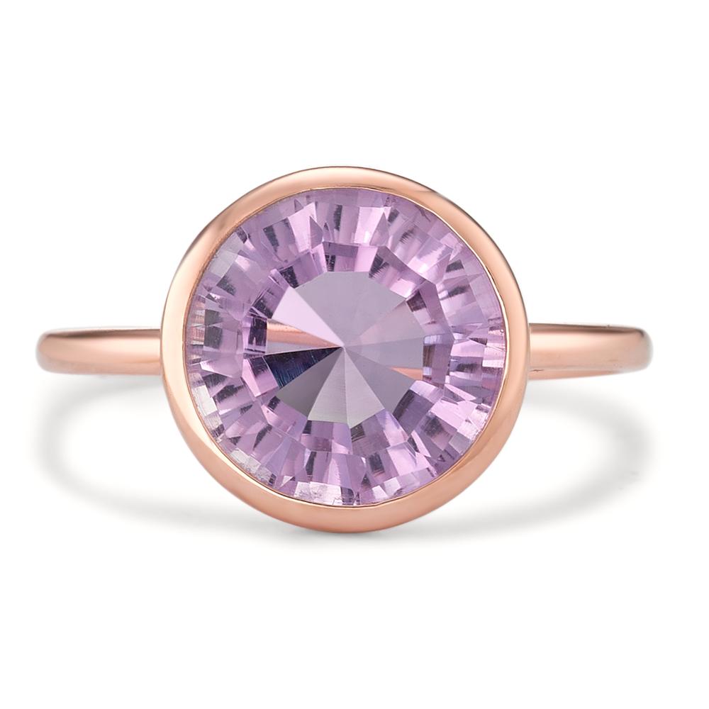 Ring Silver Amethyst Rose Gold plated Ø11.5 mm