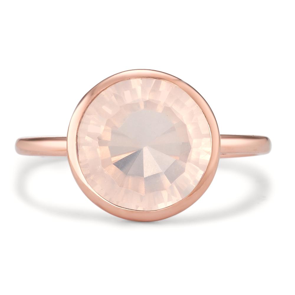 Ring Silver Rose Quartz Rose Gold plated Ø11.5 mm