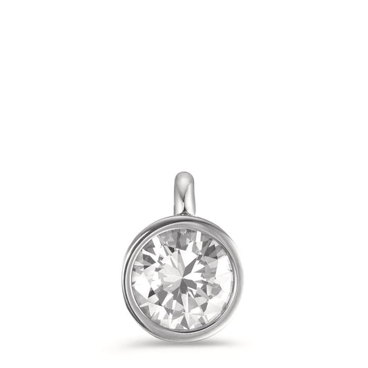 Pendant Stainless steel Zirconia White Ø9.5 mm