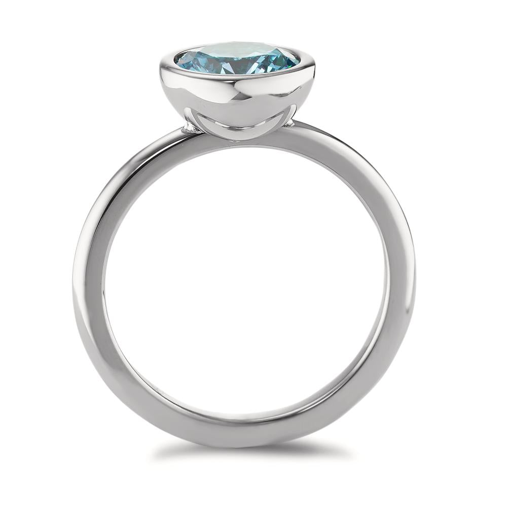 Ring Stainless steel Zirconia Aqua Ø9.5 mm