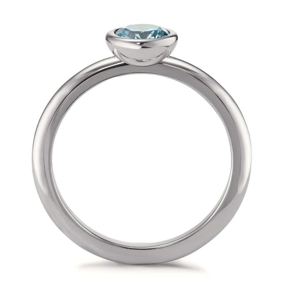 Ring Stainless steel Zirconia Aqua Ø7 mm