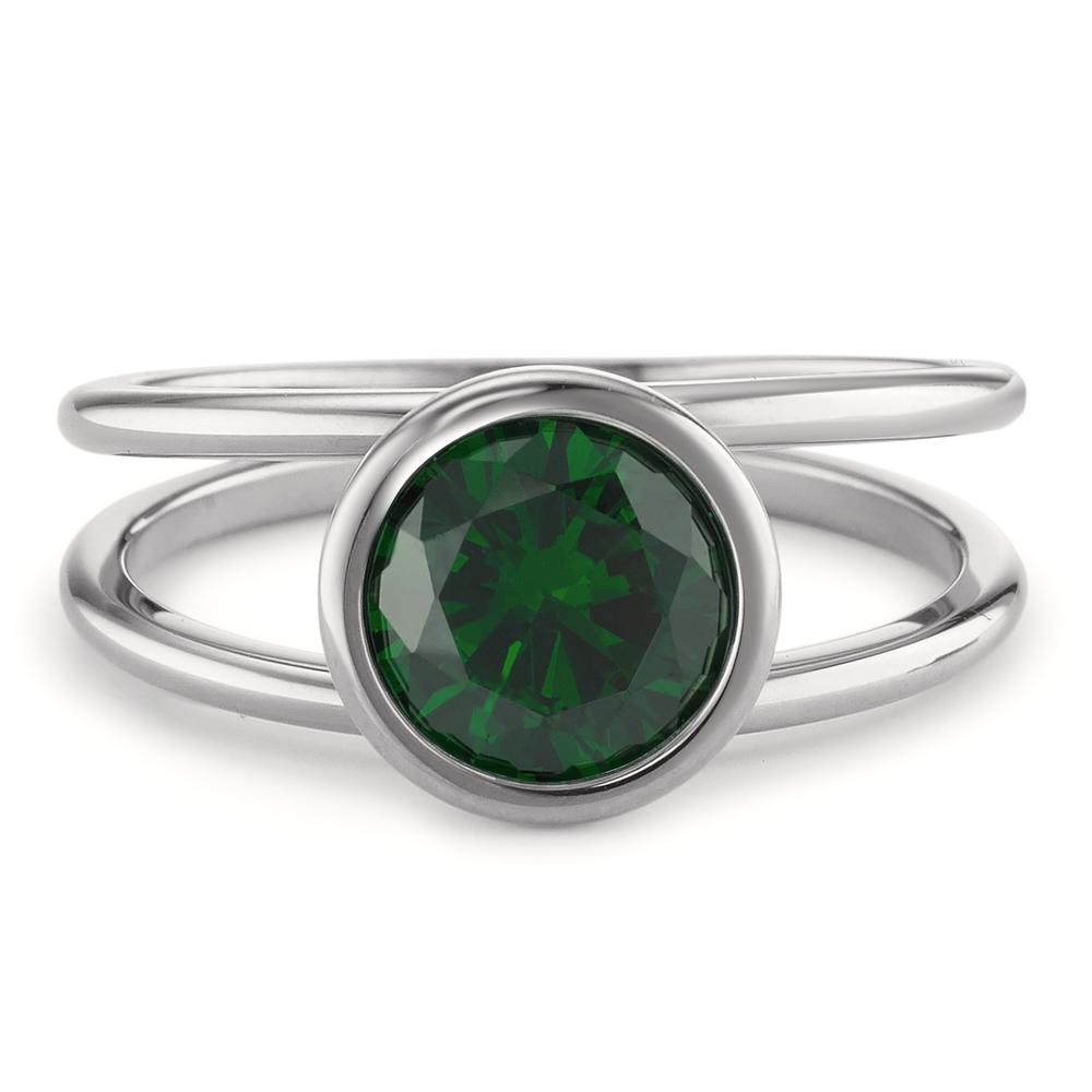 Ring Stainless steel Zirconia Green Ø9.5 mm