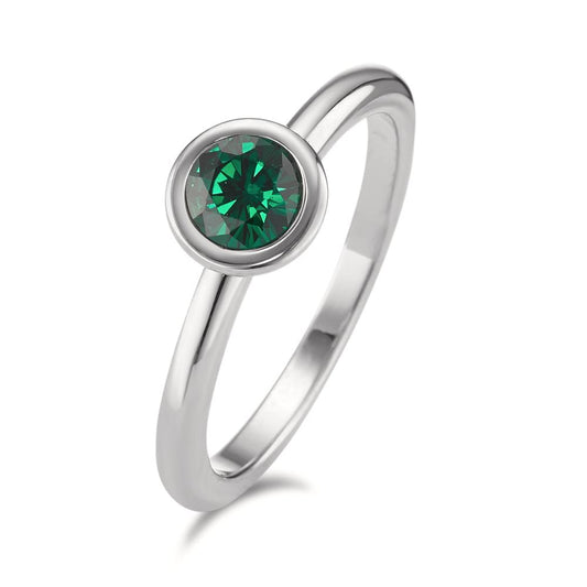 Ring Stainless steel Zirconia Green Ø7 mm