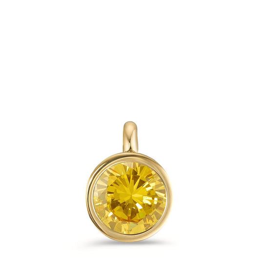 Pendant Stainless steel Zirconia Yellow Yellow IP coated Ø2451674 mm